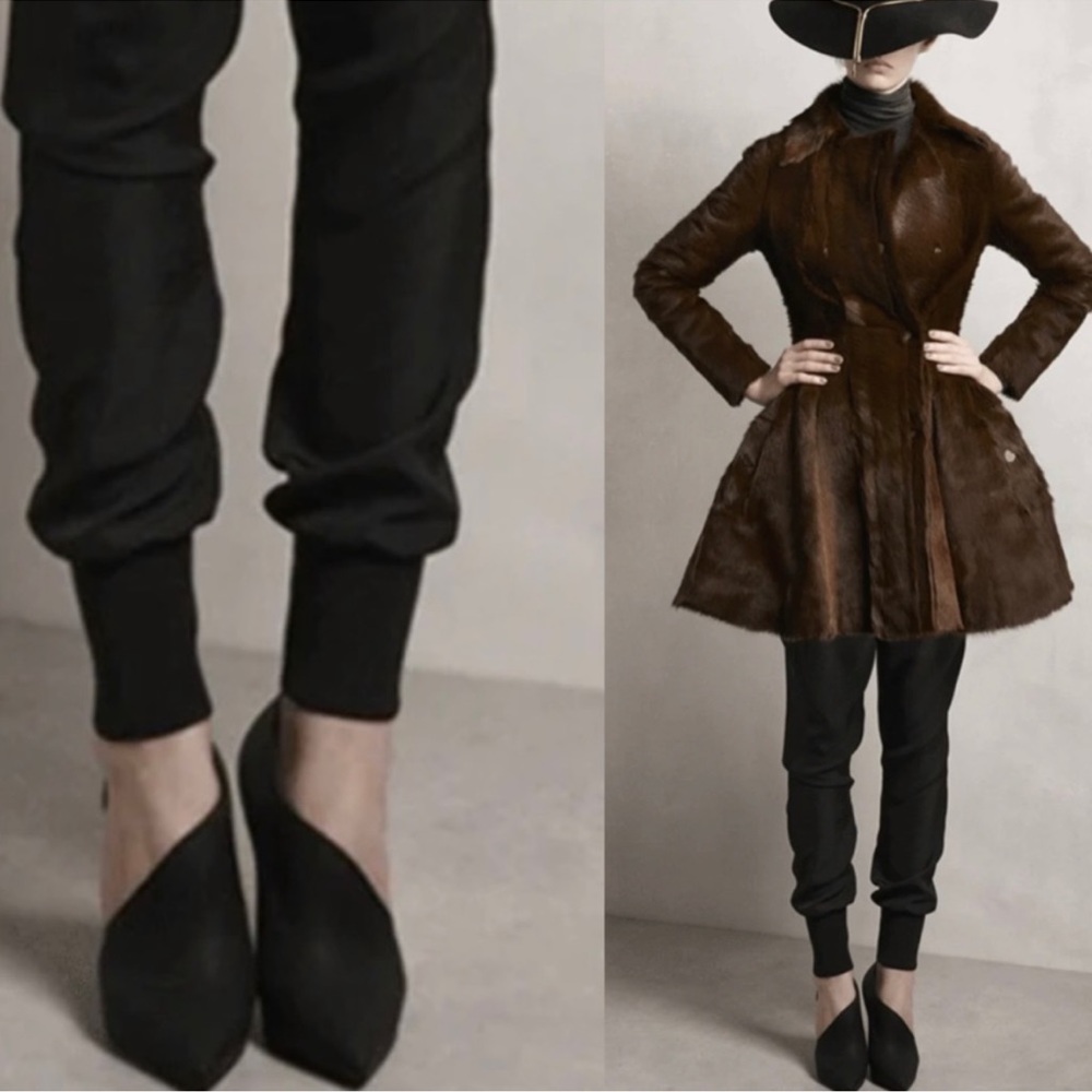 LANVIN BLACK POINTED TOE STILETTO BOOTIE